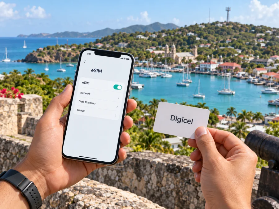 Digicel eSIM في أنتيغوا وباربودا: دليل المسافر