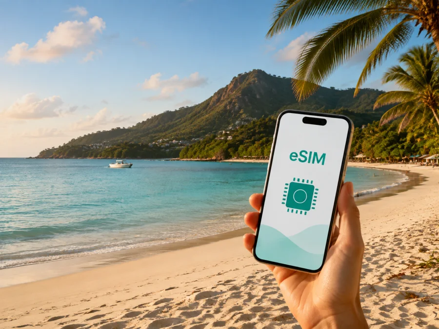 eSIM بو فالون: إنترنت واتصال في سيشيل