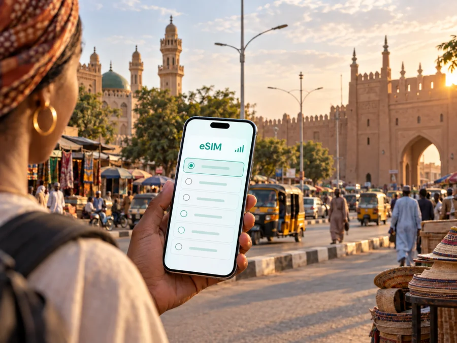 eSIM لكانو: إنترنت محمول أثناء السفر في نيجيريا