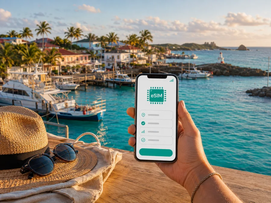 eSIM في سانت فرانسوا: إنترنت محمول أثناء السفر