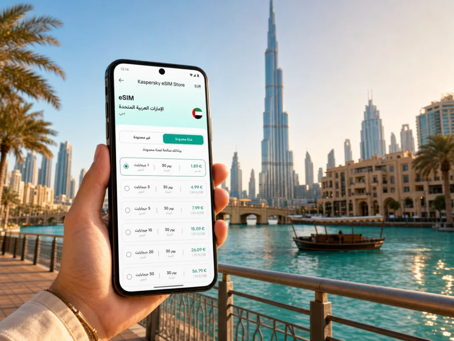 eSIM في دبي: الإنترنت والاتصال المحمول