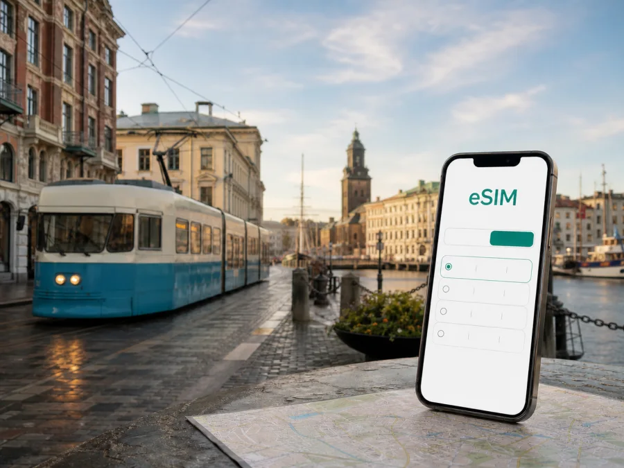 eSIM في غوتنبرغ: إنترنت واتصال جوّال في السويد