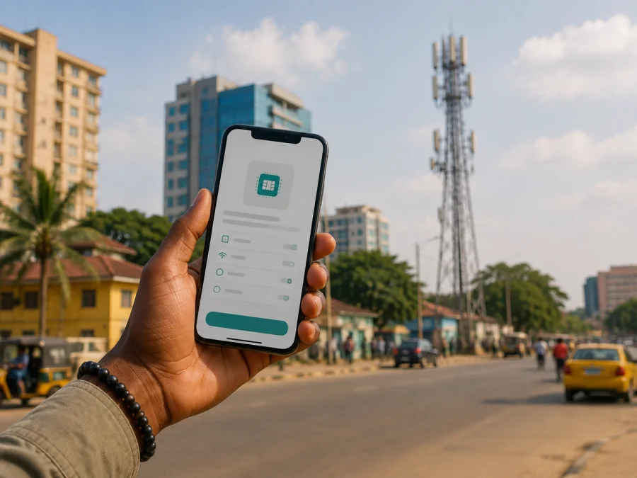 Vodacom eSIM في جمهورية الكونغو الديمقراطية: تحقق