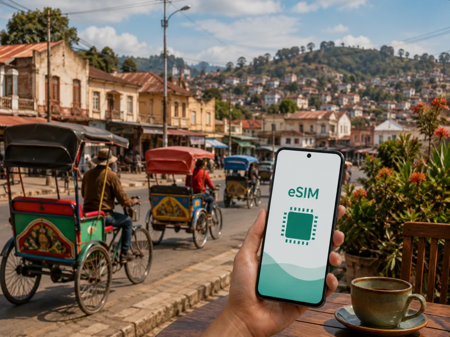 eSIM في أنتسيرابي: إنترنت محمول في مدغشقر