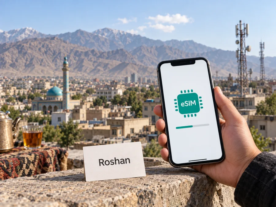 Roshan eSIM في أفغانستان: التفعيل والتغطية