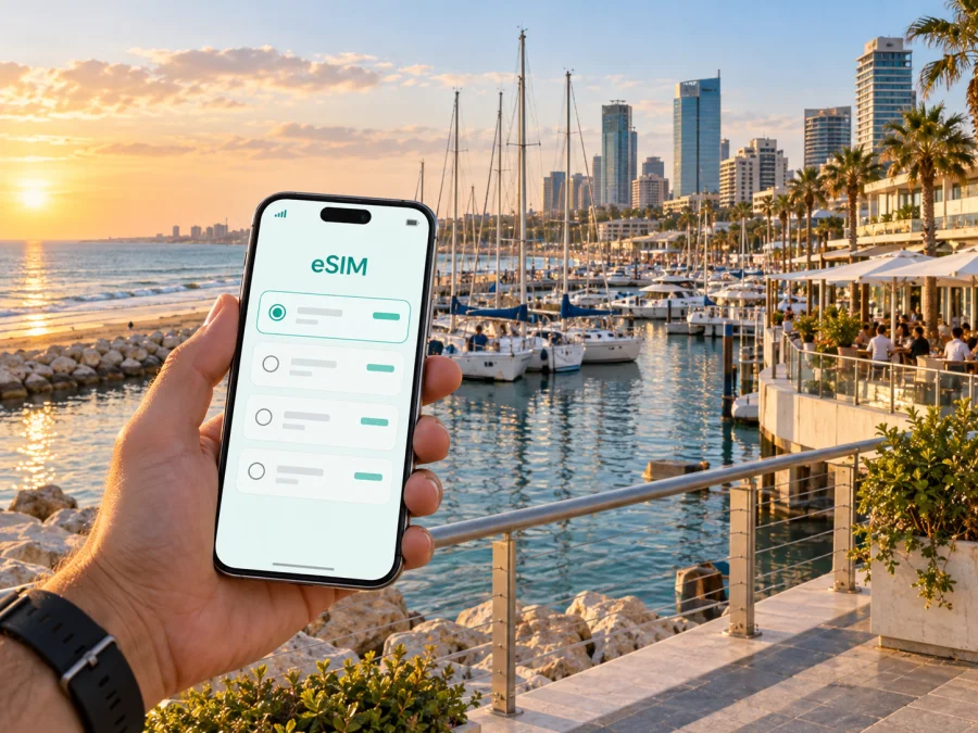 eSIM في هرتسليا: الإنترنت والاتصال أثناء السفر