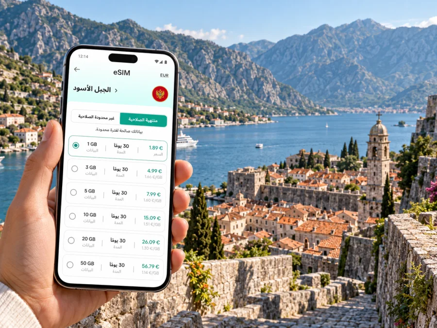 eSIM كوتور: الإنترنت والاتصال في الجبل الأسود