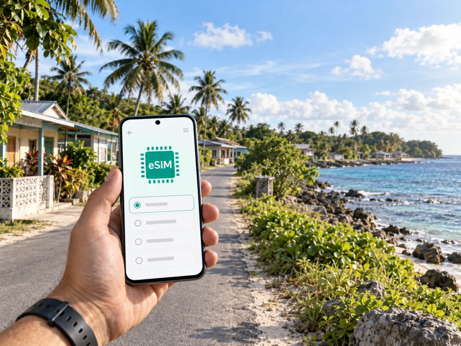 eSIM في بوي: الاتصال والإنترنت في ناورو