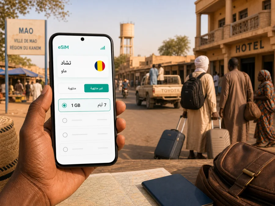 eSIM في ماو: إنترنت السفر في تشاد