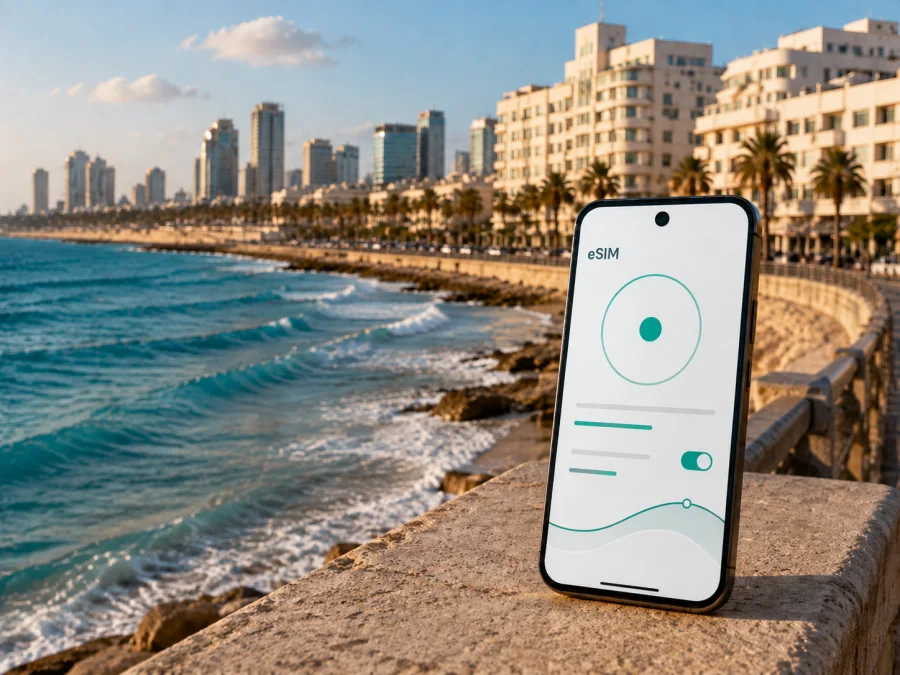 eSIM في تل أبيب: إنترنت محمول في إسرائيل