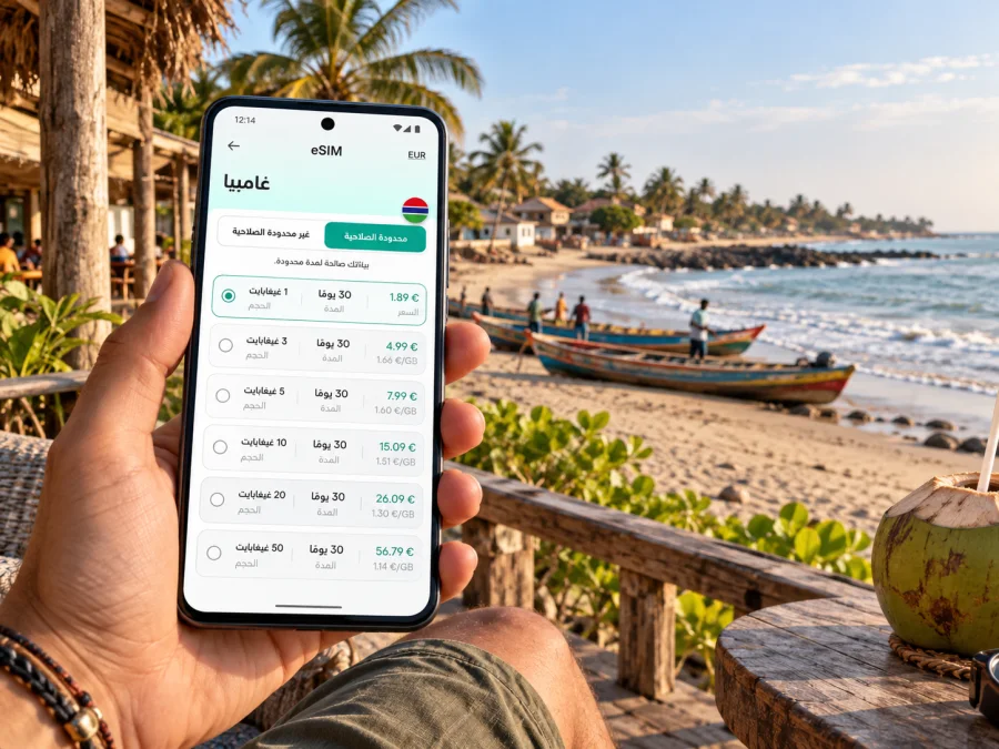 eSIM بروفوت: إنترنت واتصال في غامبيا