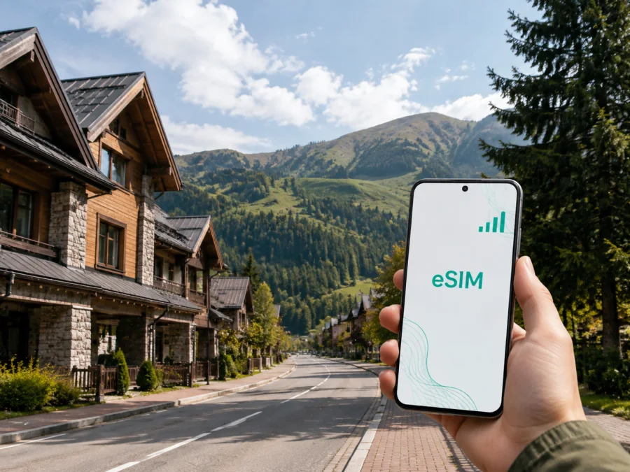 eSIM في كولاسين: إنترنت واتصال محمول في الجبل الأسود