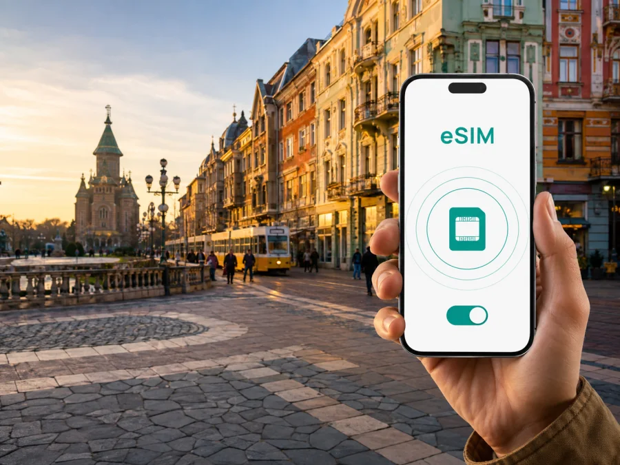 eSIM في تيميسوارا: إنترنت واتصال أثناء السفر