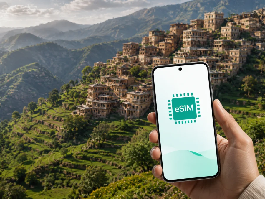 eSIM في إب: إنترنت واتصال محمول للسفر