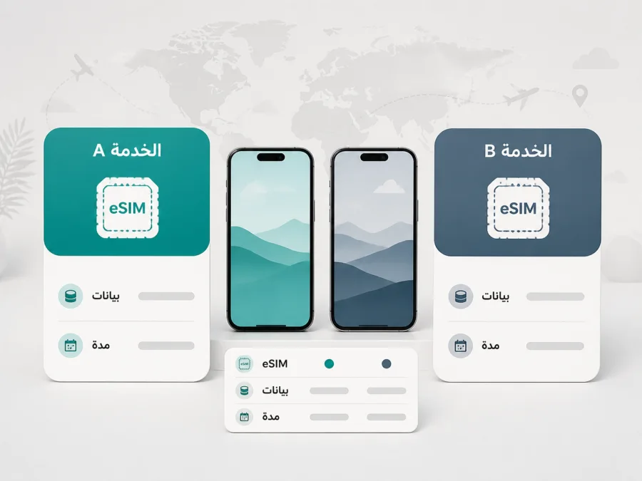 مقارنة Kaspersky eSIM Store وAiralo