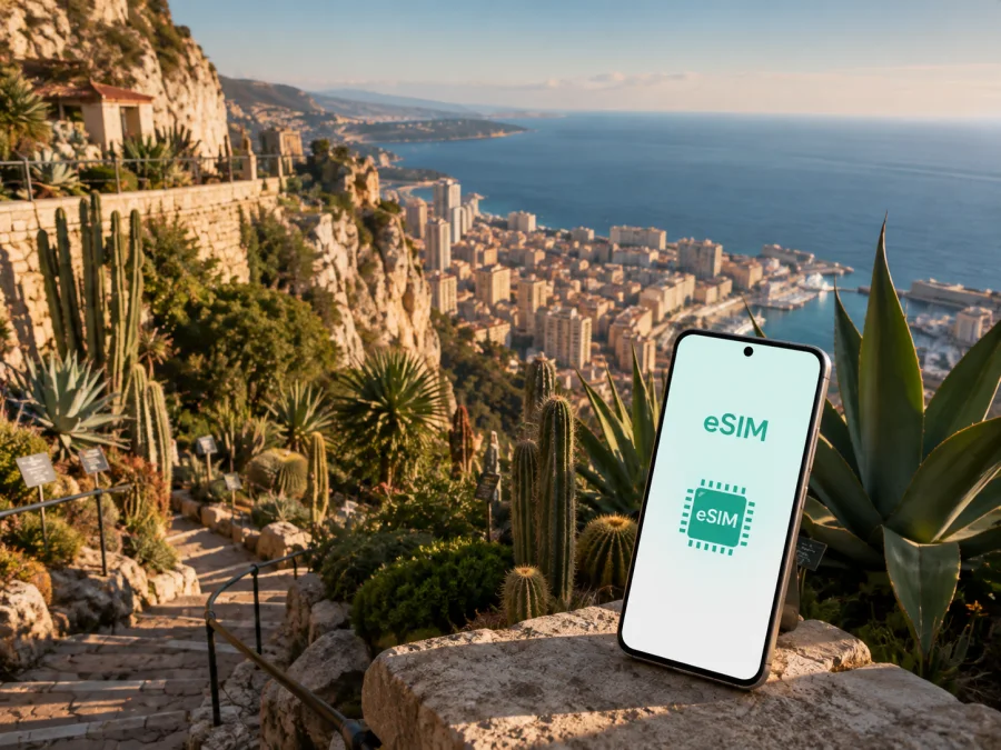 eSIM لجاردان إكزوتيك: إنترنت موناكو