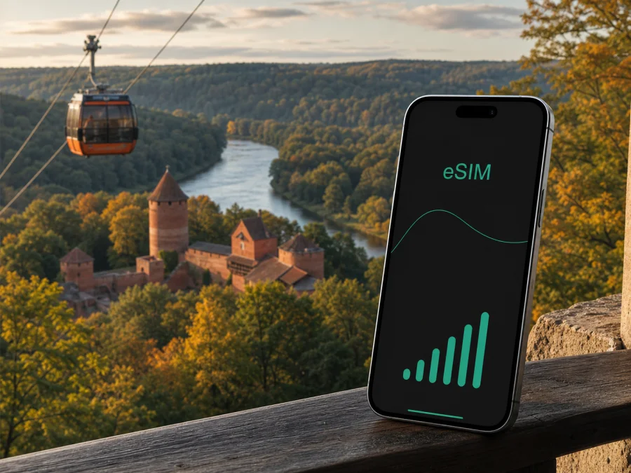 eSIM لسيغولدا: إنترنت الهاتف في لاتفيا