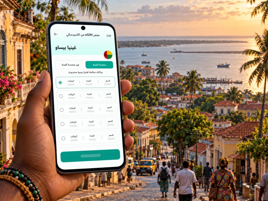 eSIM في بيساو: الإنترنت والاتصال أثناء السفر