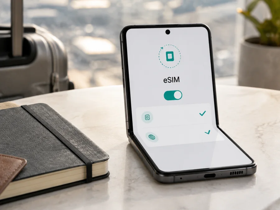eSIM لـ Samsung Galaxy Z Fold4 512GB: التحقق والتفعيل