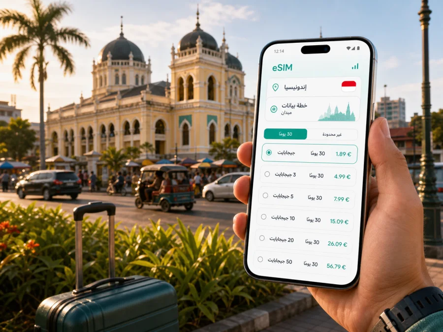 eSIM في ميدان: إنترنت واتصال للسفر