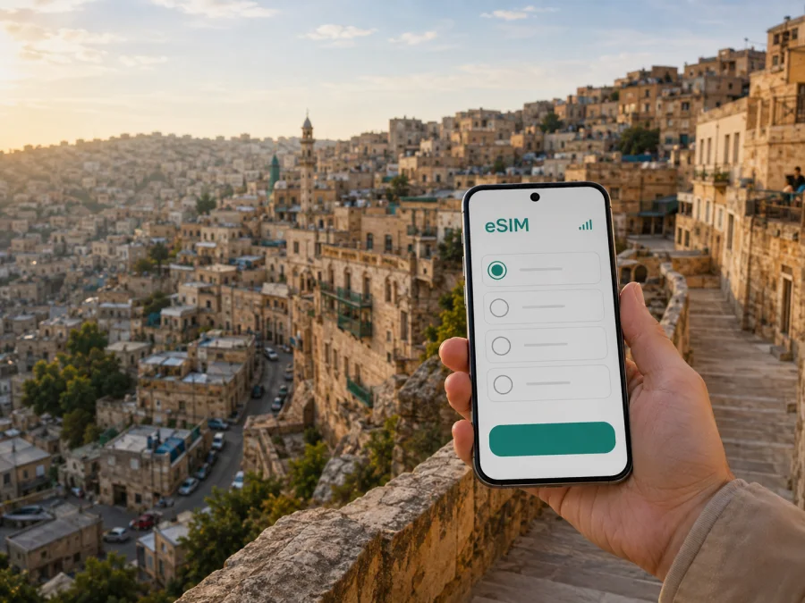 eSIM في السلط: إنترنت واتصال أثناء السفر