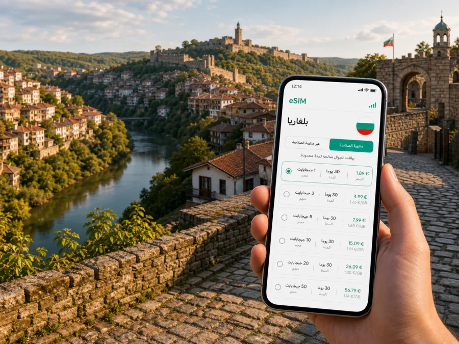 eSIM في فيليكو تارنوفو للإنترنت والسفر