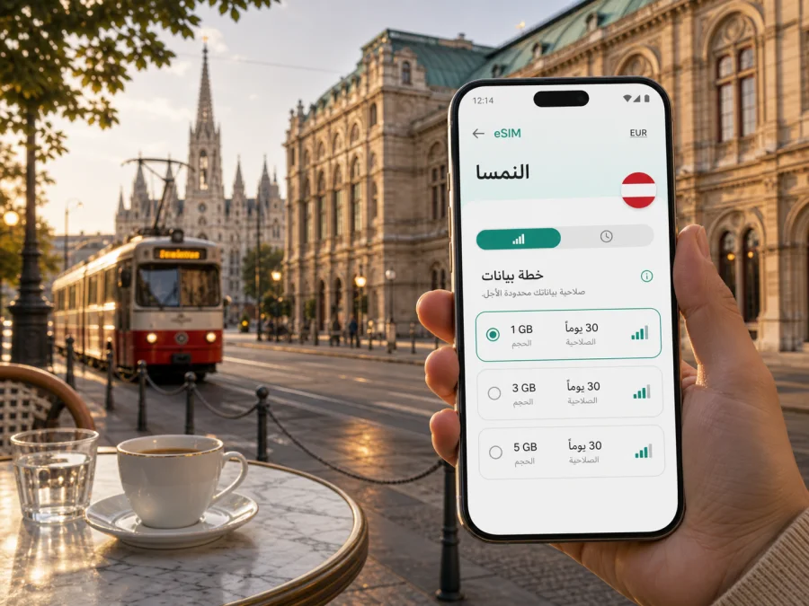 eSIM في فيينا: الإنترنت والاتصال المحمول