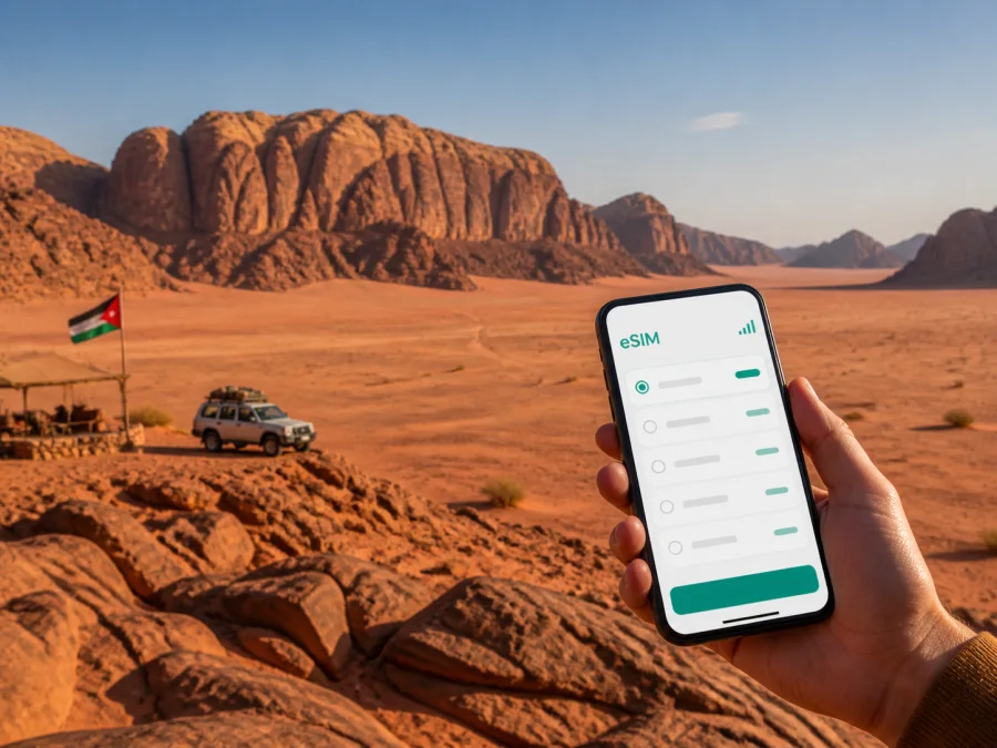 eSIM في وادي رم: الإنترنت والاتصال في الرحلة