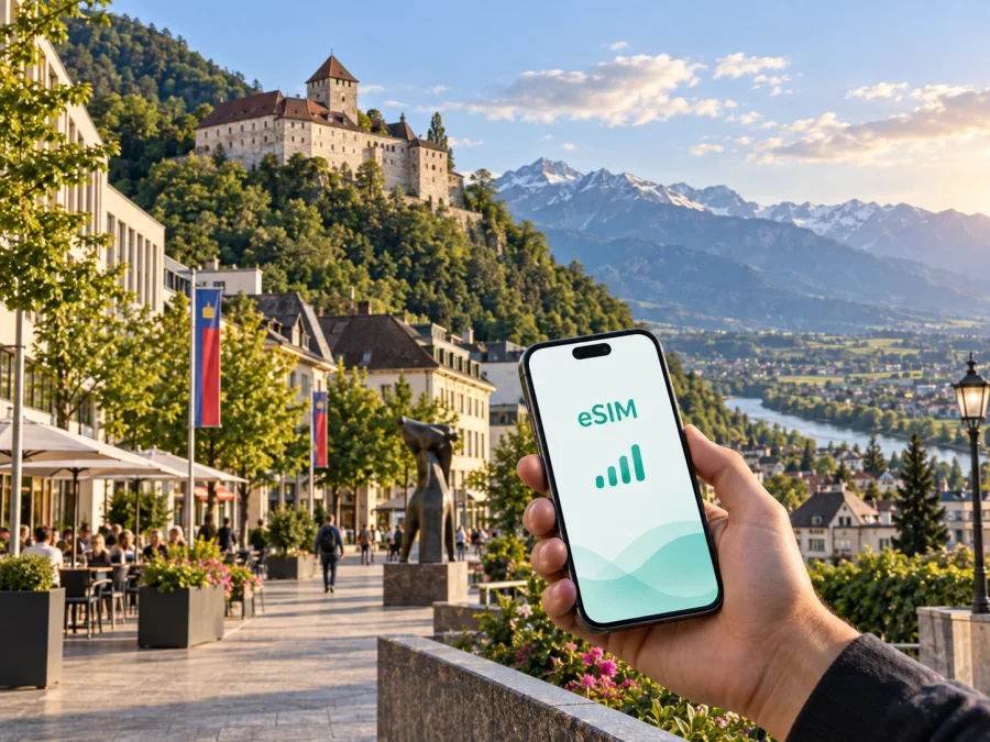 eSIM فادوز: إنترنت واتصال متنقل في ليختنشتاين