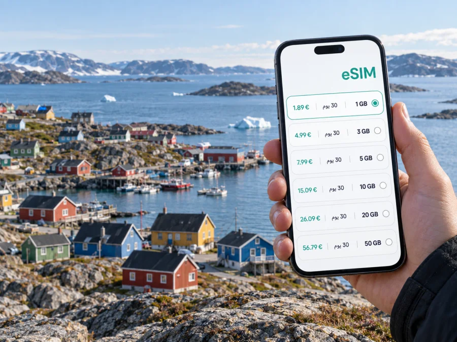 eSIM في آسيات: الإنترنت لرحلتك إلى جرينلاند