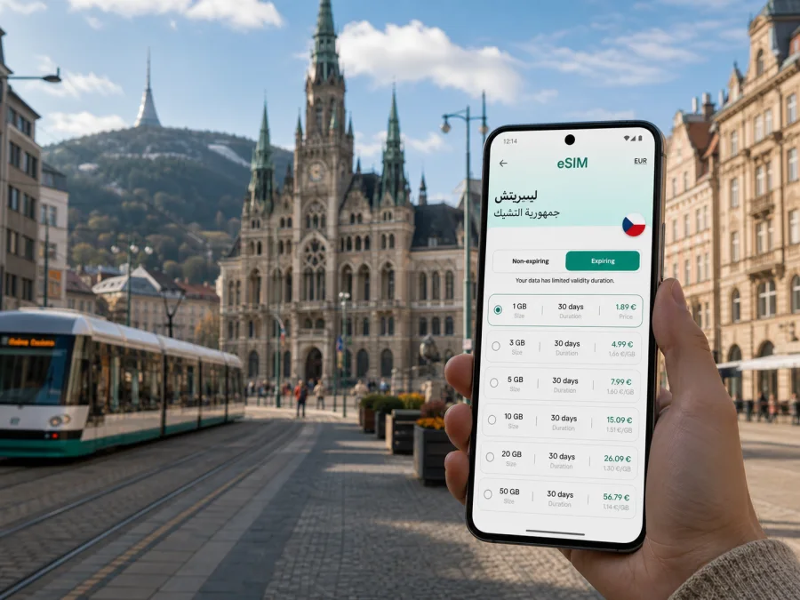 eSIM ليبيريتش: إنترنت واتصال محمول للسفر