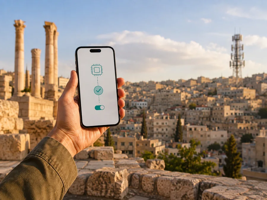 Zain Jordan eSIM في الأردن: التفعيل للمسافرين
