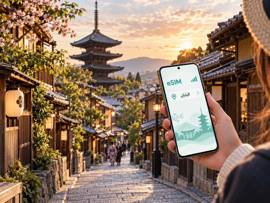 eSIM في كيوتو: إنترنت واتصال جوّال في اليابان