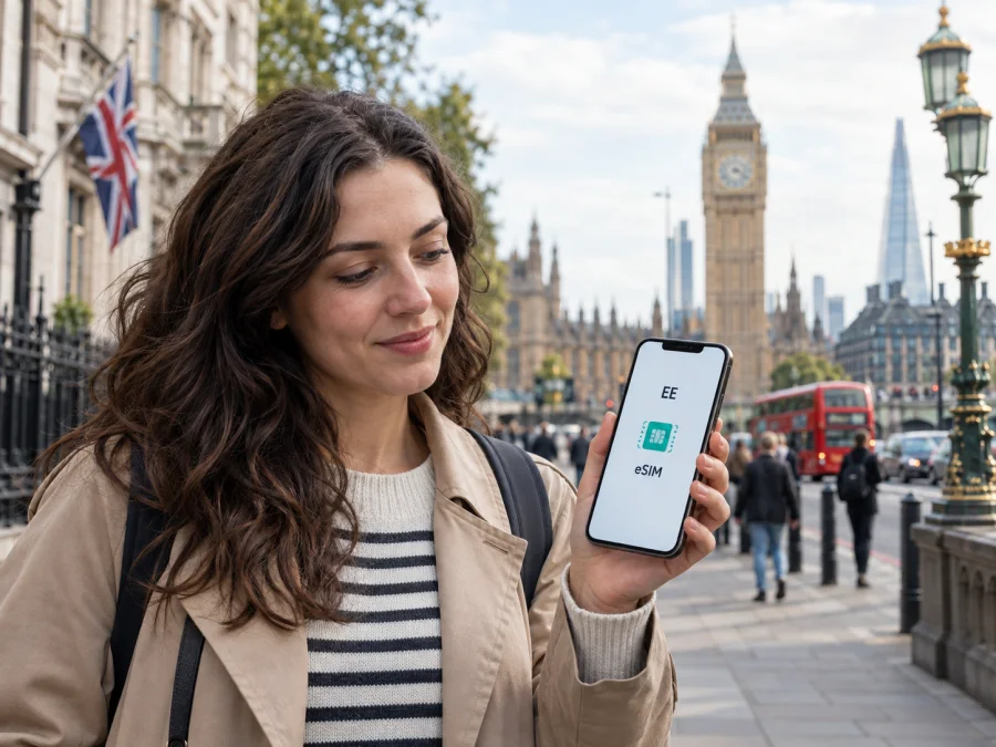 EE eSIM في المملكة المتحدة: دليل المسافر