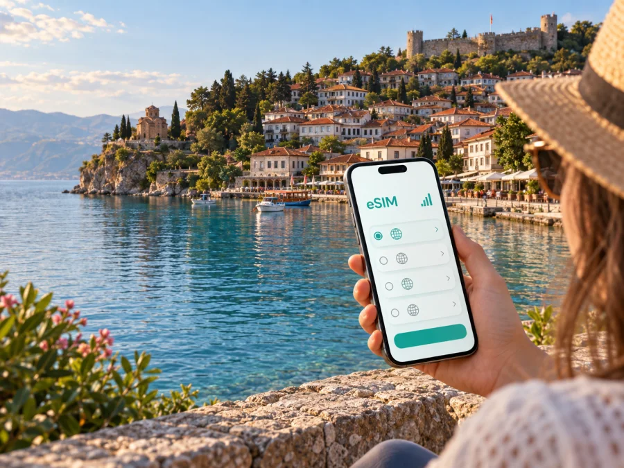 eSIM أوهريد: إنترنت محمول في مقدونيا الشمالية