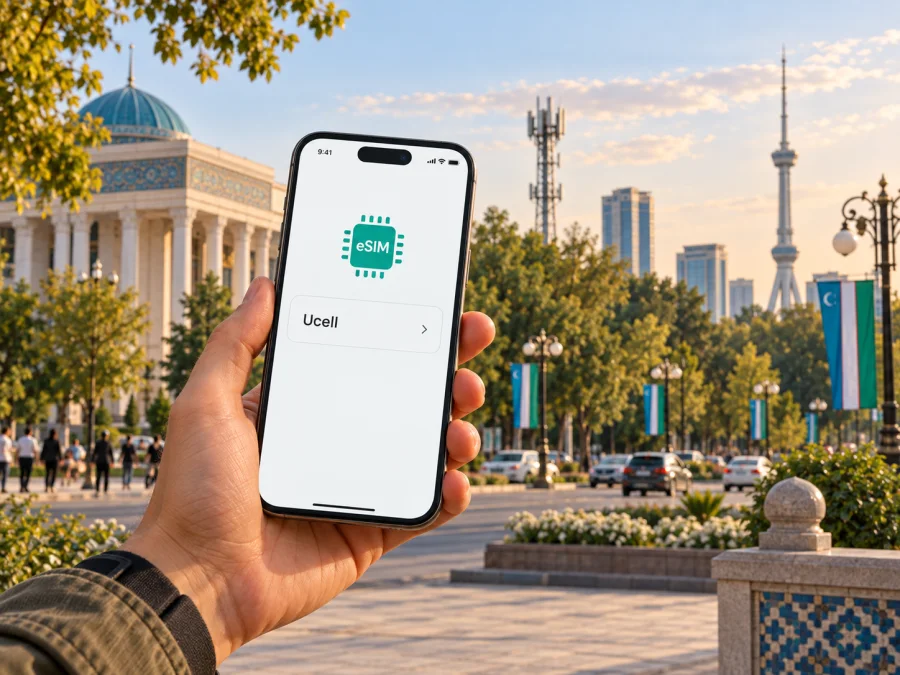 Ucell eSIM في أوزبكستان: التفعيل والتغطية
