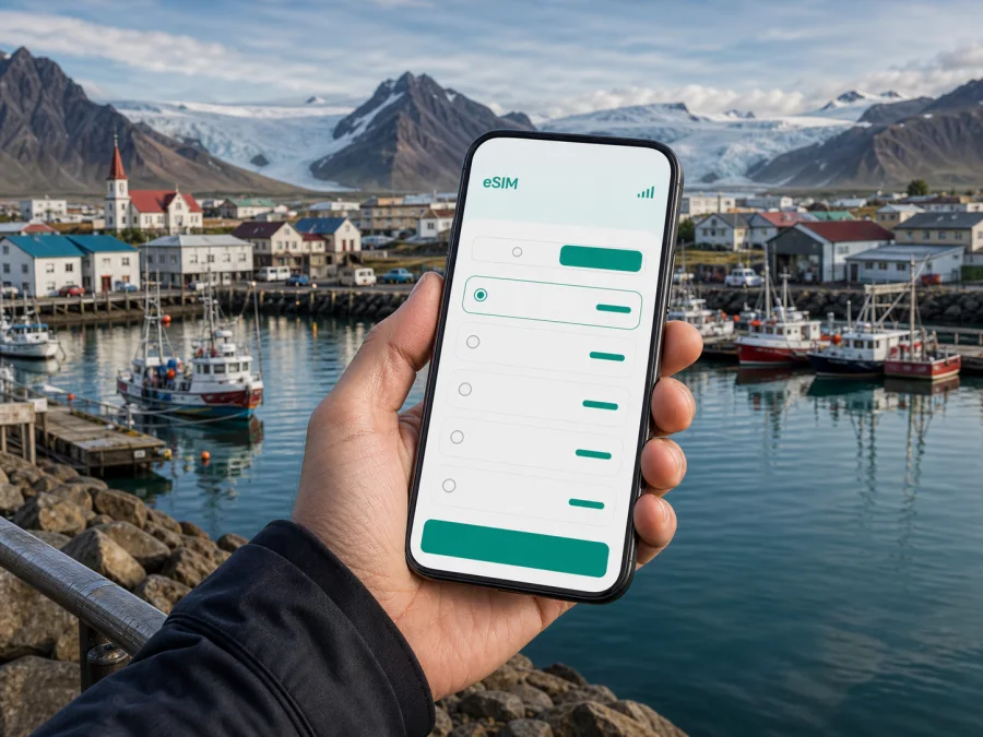 eSIM في هوفن: الإنترنت المحمول في أيسلندا