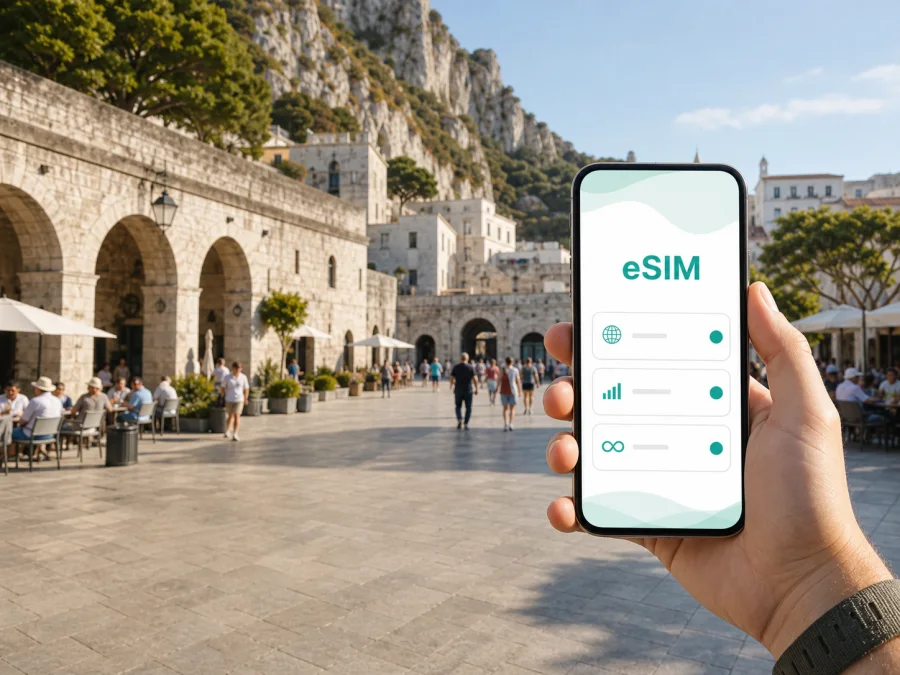 eSIM في ساحة كاسيميتس | إنترنت جبل طارق