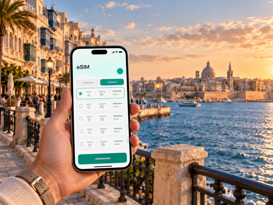 eSIM في سليما: إنترنت مالطا أثناء التنقل