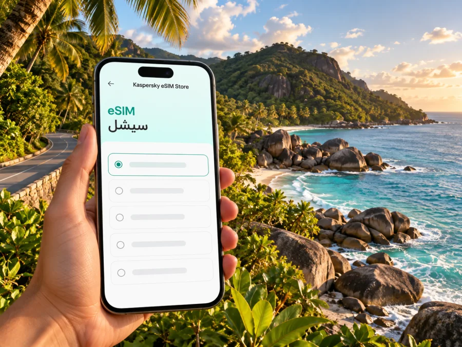 eSIM تاكاماكا: الإنترنت والاتصال في سيشل