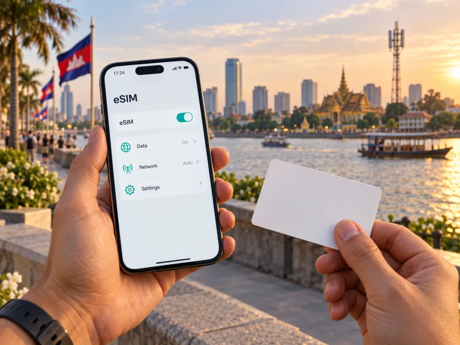 Smart eSIM في كمبوديا: التفعيل والتغطية للمسافرين