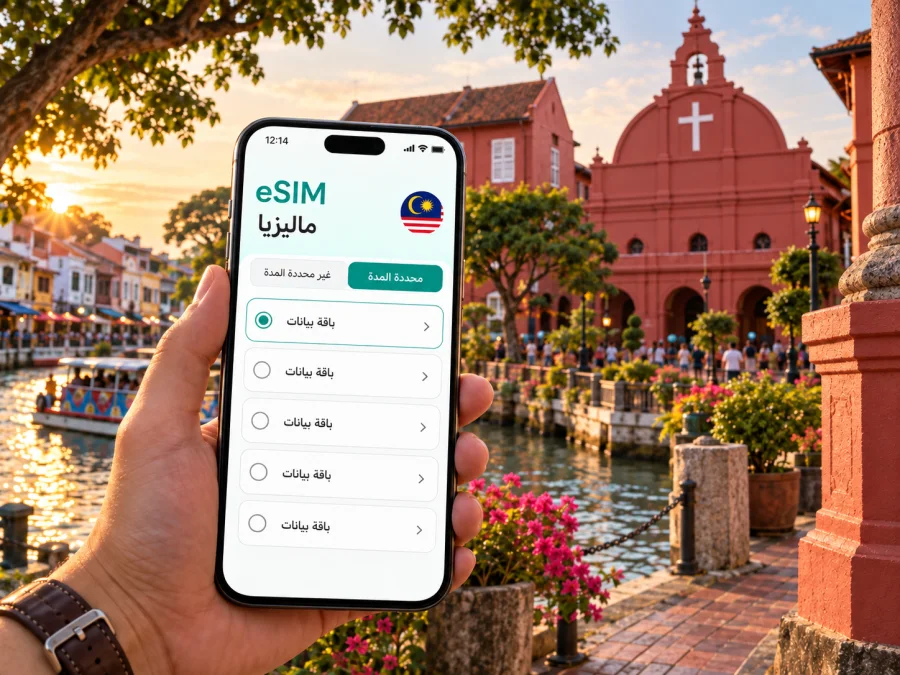 eSIM في ملقا: إنترنت واتصال أثناء الرحلة