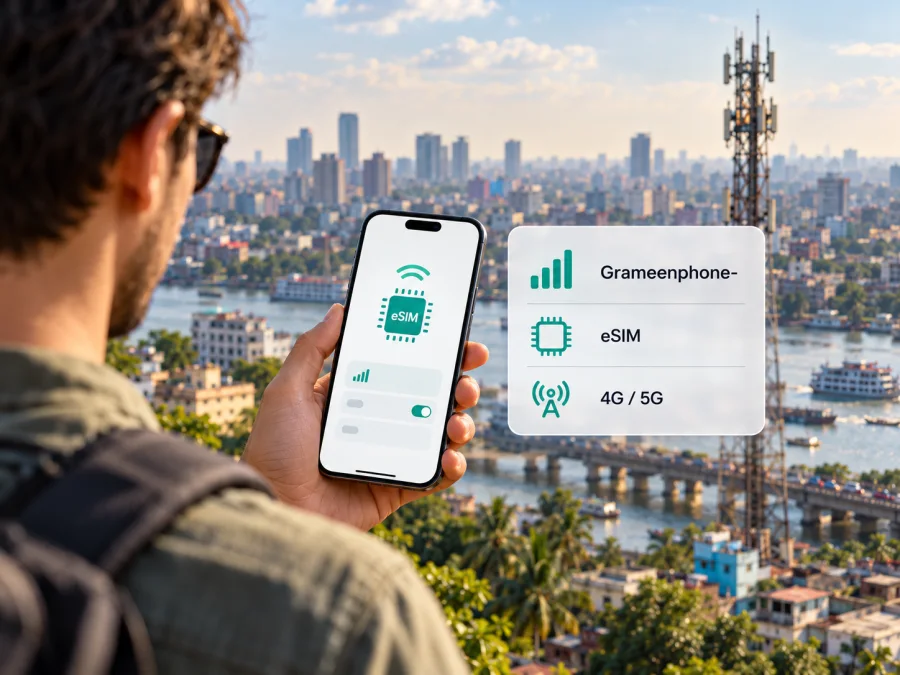 Grameenphone- eSIM في بنجلاديش: التحقق والتفعيل