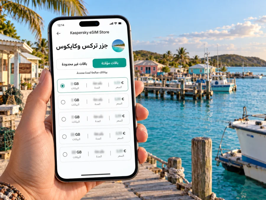 eSIM جنوب كايكوس: الإنترنت والاتصال أثناء السفر