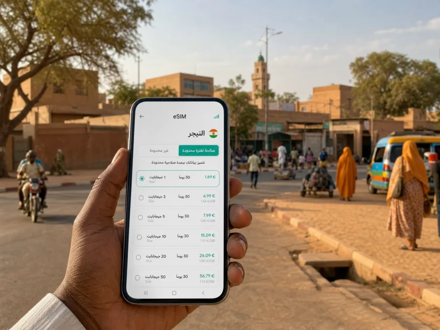 eSIM في دوسو: إنترنت محمول أثناء السفر