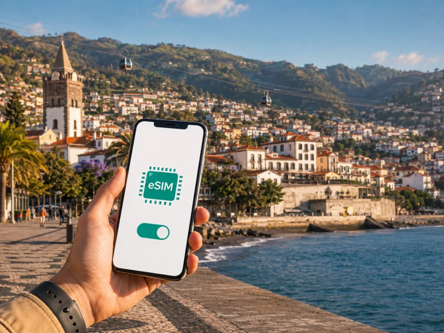 eSIM في فونشال: إنترنت جوّال أثناء السفر
