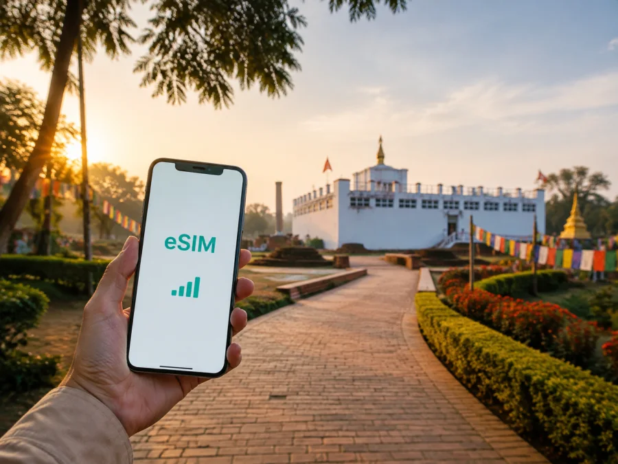 eSIM في لومبيني: إنترنت واتصال محمول في نيبال