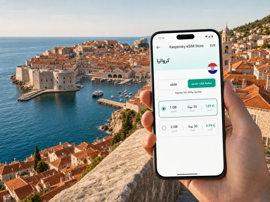 eSIM في دوبروفنيك: إنترنت واتصال للرحلة