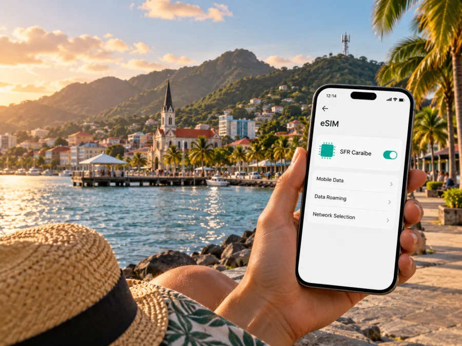 SFR Caraïbe eSIM في مارتينيك: ما الذي يجب التحقق منه؟