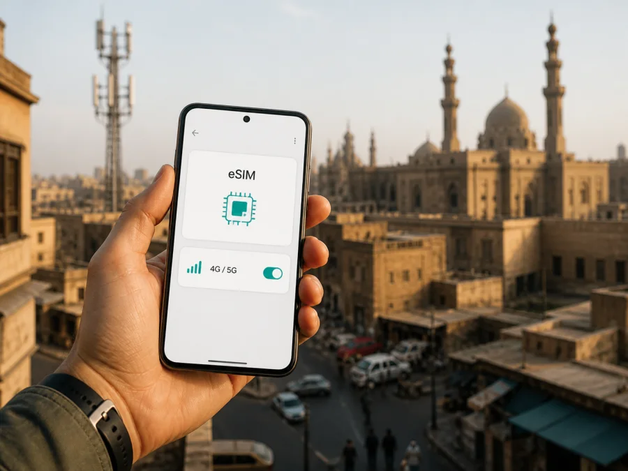 Orange eSIM في مصر: التفعيل والتوافق للمسافر
